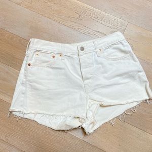 Levi original 501 Denim White Shorts